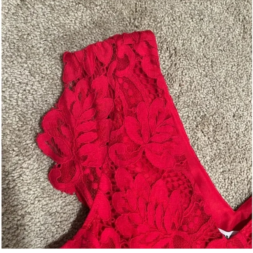BB Dakota Jacqueline Shift Dress Red Lace - Nordstrom tags on - Picture 2 of 7